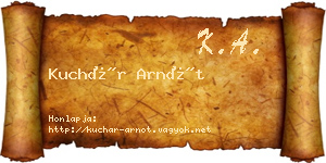 Kuchár Arnót névjegykártya